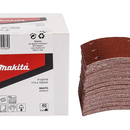 Afbeelding Makita schuurvel k40 114x102 red 50 P-42416