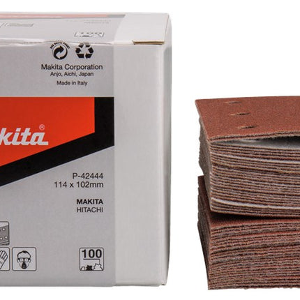 Afbeelding Makita schuurvel k100 114x102 red 50 P-42444