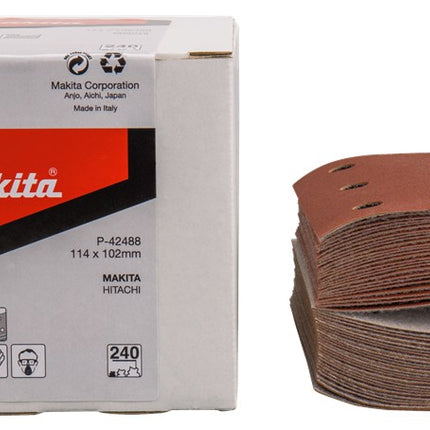 Afbeelding Makita schuurvel k240 114x102 red 50 P-42488