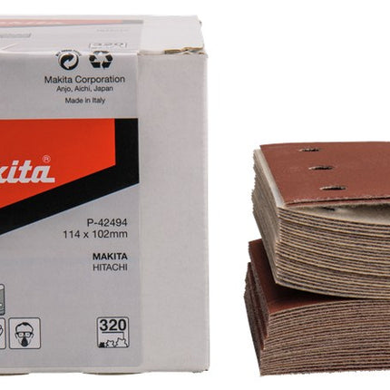 Afbeelding Makita schuurvel k320 114x102 red 50 P-42494