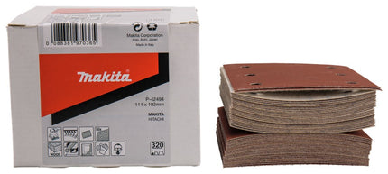 Afbeelding Makita schuurvel k320 114x102 red 50 P-42494