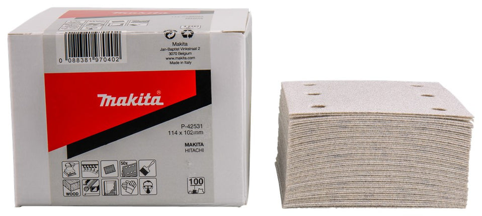 Afbeelding Makita schuurvel k100 114x102 wh 50 P-42531