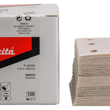 Afbeelding Makita schuurvel k150 114x102 wh 50 P-42553