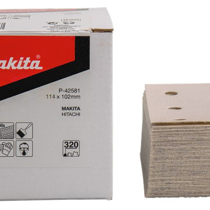Afbeelding Makita schuurvel k320 114x102 wh 50 P-42581