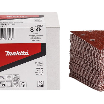 Afbeelding Makita schuurvel 3-k k40 red v. 50 P-42597