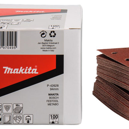 Afbeelding Makita schuurvel 3-k k100 red v. 50 P-42628