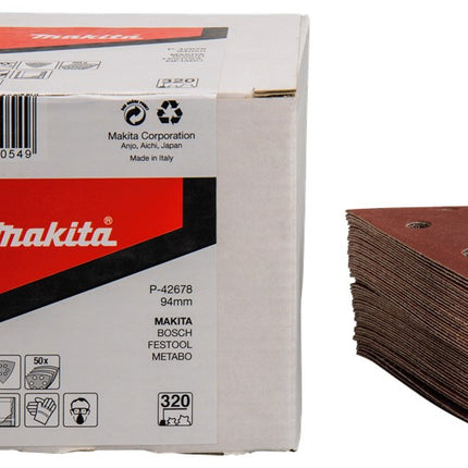 Afbeelding Makita schuurvel 3-k k320 red v. 50 P-42678