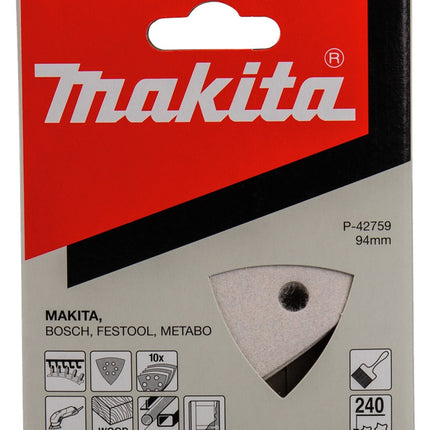 Afbeelding Makita schuurvel 3-k k240 white v. P-42759
