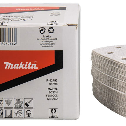 Afbeelding Makita schuurvel 3-k k80 white v. 50 P-42793