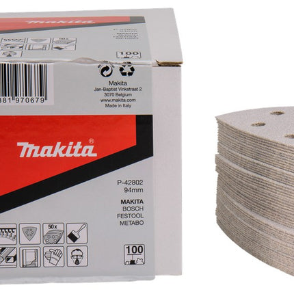 Afbeelding Makita schuurvel 3-k k100 white v. 50 P-42802