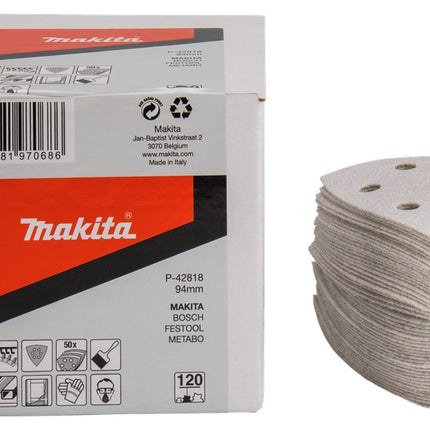 Afbeelding Makita schuurvel 3-k k120 white v. 50 P-42818