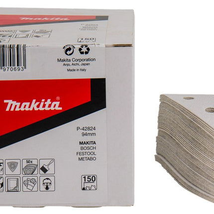 Afbeelding Makita schuurvel 3-k k150 white v. 50 P-42824