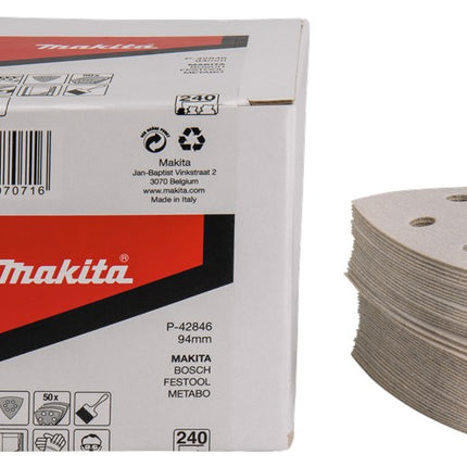 Afbeelding Makita schuurvel 3-k k240 white v. 50 P-42846