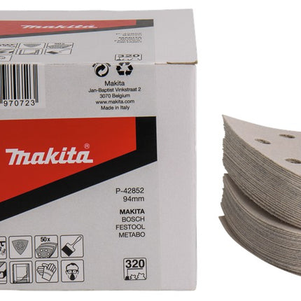 Afbeelding Makita schuurvel 3-k k320 white v. 50 P-42852