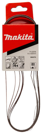 Afbeelding Makita schuurband k80 6x533 red P-43206