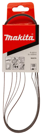Afbeelding Makita schuurband k100 6x533 red P-43212