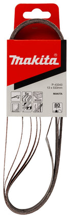 Afbeelding Makita schuurband k80 13x533 red P-43343