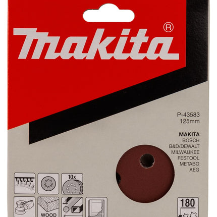 Afbeelding Makita schuurschijf k180 125 red v. P-43583