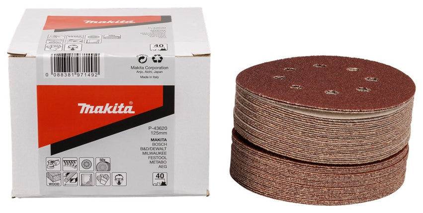 Afbeelding Makita schuurschijf k40 125 red v. 50 P-43620