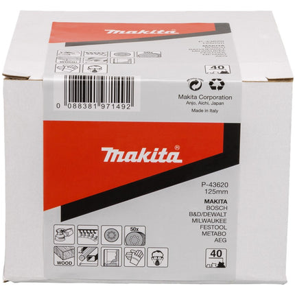 Afbeelding Makita schuurschijf k40 125 red v. 50 P-43620