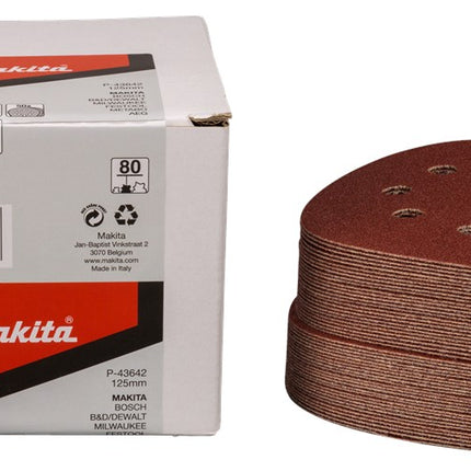 Afbeelding Makita schuurschijf k80 125 red v. 50 P-43642