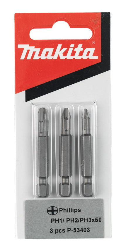 Afbeelding Makita schroefbit ph1/2/3x50mm 1/4 P-53403