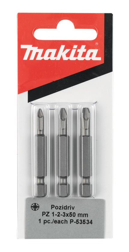 Afbeelding Makita schroefbit pz1/2/3x50mm 1/4 P-53534