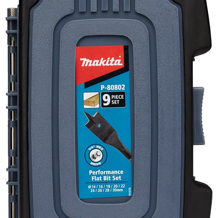 Afbeelding Makita speedborenset 9-delig 1/4 P-80802