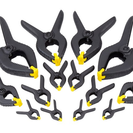 Afbeelding STANLEY assortiment veerklemmen 16-delig