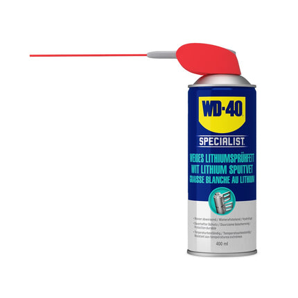 WD-40 Specialist Wit Lithium spuitvet 400ml Straw Up