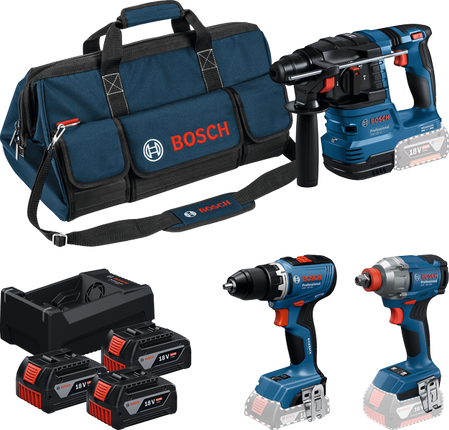 BOSCH 3-TOOLKIT 18V GSR+GDX+GBH (Bosch gereedschapset)
