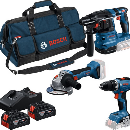 BOSCH 3-TOOLKIT 18V GSR+GWS+GBH (Bosch gereedschapset)