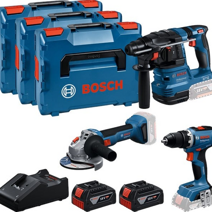 BOSCH 3-TOOLKIT 18V GSR+GBH+GWS (Bosch gereedschapset)