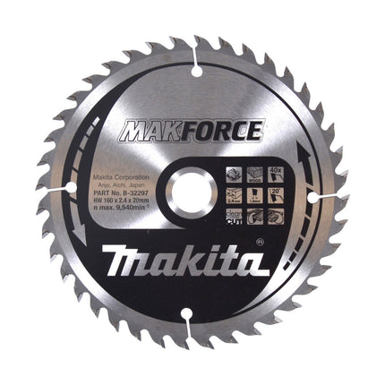 Makita Makforce TCT Cirkelzaagblad 160x20xmm 40T - B-32297