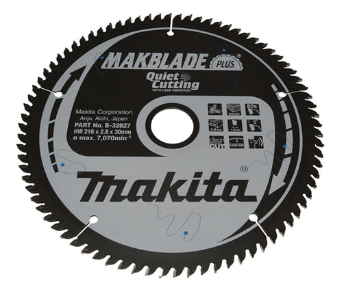 Makita Afkortzaagblad Hout  216x30x2,8mm 80T 5G - B-32627