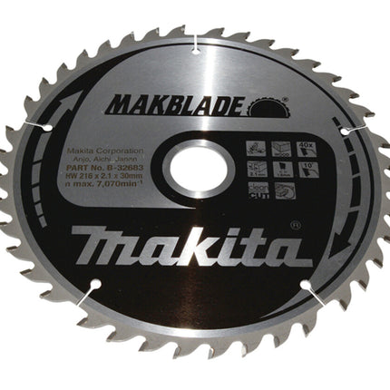 Makita Afkortzaagblad Hout 216x30x2,1mm 40T - B-32683