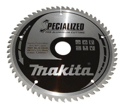 Makita Specialized Cirkelzaagblad Aluminium 210x30x2,4mm 60T 0G - B-33548