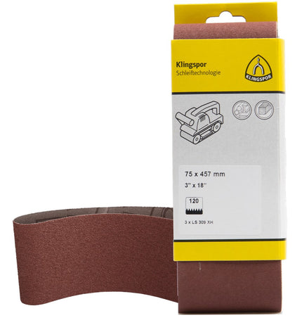 Klingspor SCHUURBAND 100X610MM P120 - 3 ST