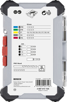 Bosch 35-delige boor- en bitset voor hout - 2607017725