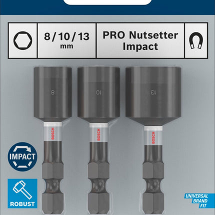 Bosch Dopbitset 3-delig 8/10/13mm - 2608521U64
