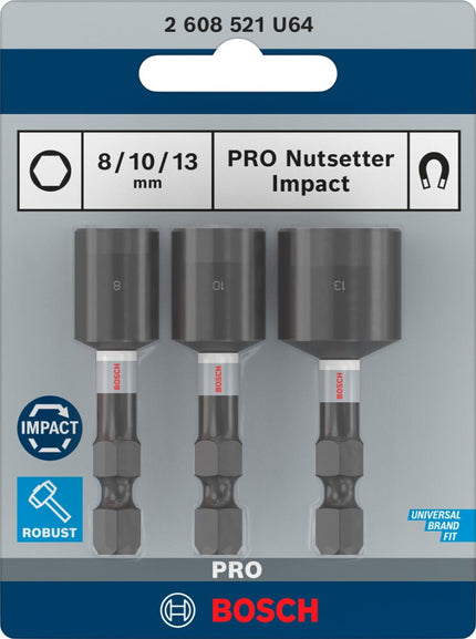 Bosch Dopbitset 3-delig 8/10/13mm - 2608521U64