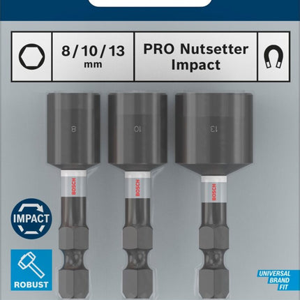 Bosch Dopbitset 3-delig 8/10/13mm - 2608521U64