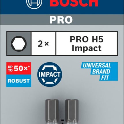Bosch 2 PRO BITS IMPACT H5 25MM