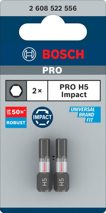 Bosch 2 PRO BITS IMPACT H5 25MM