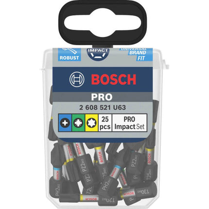 Bosch ASSORTIMENT 25 PRO BITS IMPACT 25MM