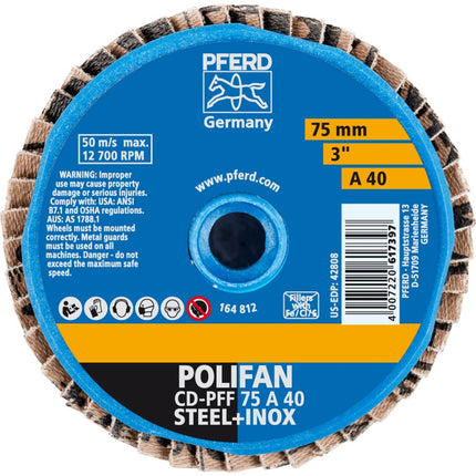Afbeelding PFERD TOOLS lamellenschijf, vlak CD/CDR PFF A
