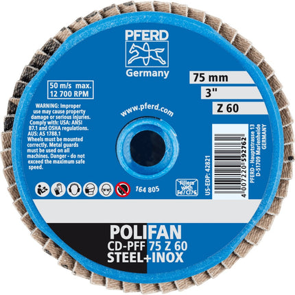Afbeelding PFERD TOOLS lamellenschijf, vlak CD/CDR PFF Z