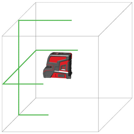 LEVELFIX KRUISLIJNLASER CL202G SET      MET STATIEF - M/GROENE STRAAL