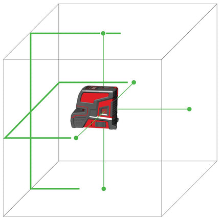 Afbeelding LEVELFIX kruis- 5 puntlaser met groene straal