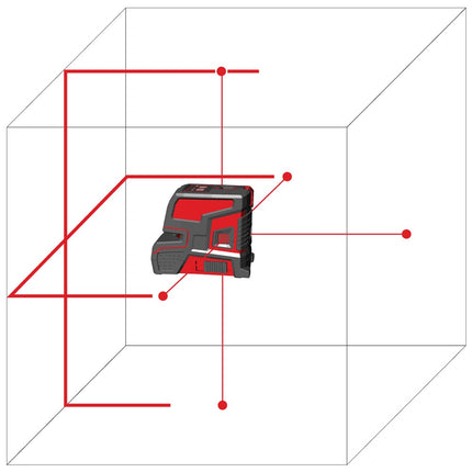 LEVELFIX CL206R KRUIS PUNT LIJNLASER    ROOD